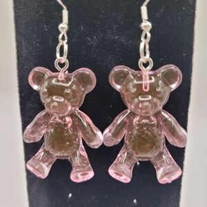 Pink Bear Earrings